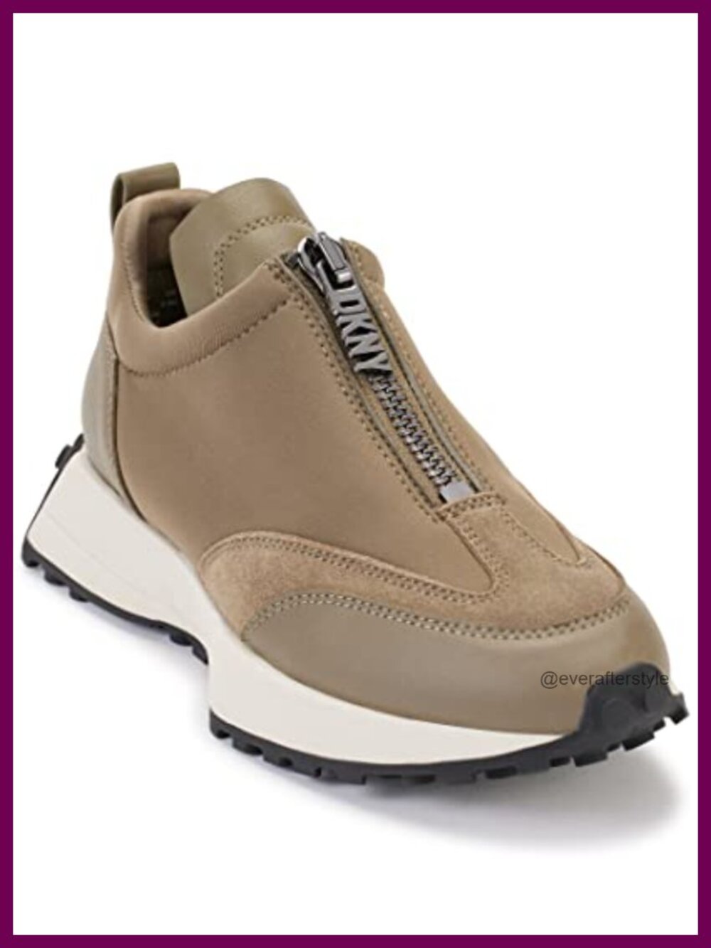 Platform Mixed Material Slip-On Sneakers Suede Mesh Comfort Casual